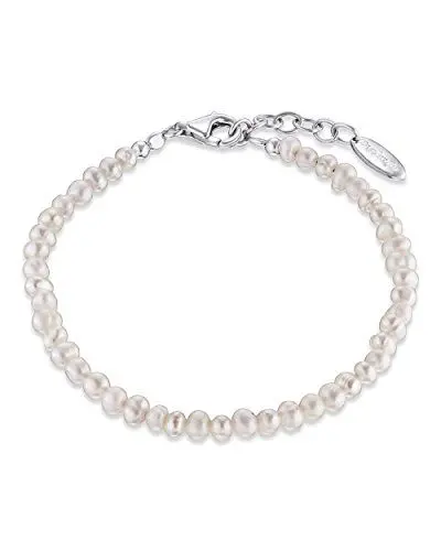 Produktbild: Engelsrufer Damen Armband aus Süßwasserperlen, 925er Sterlingsilber mit rhodiniertem Verschluss, Länge 18 cm + 2 cm, verstellbar, elegantes Schmuckstück