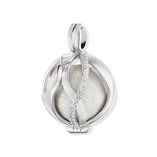 Produktbild: Engelsrufer Damen Anhänger Paradise Sterling Silber mit Austauschkugel XS, 19 Zirkonia Steine, Öffnungsmechanismus, Nickelfrei, Elegantes Schmuckstück