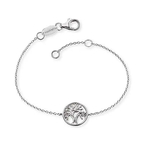 Produktbild: Engelsrufer Damen Armband aus Sterling Silber und Lebensbaum Anhänger silber - Karabinerverschluss - in zwei Längen verstellbar - nickelfrei
