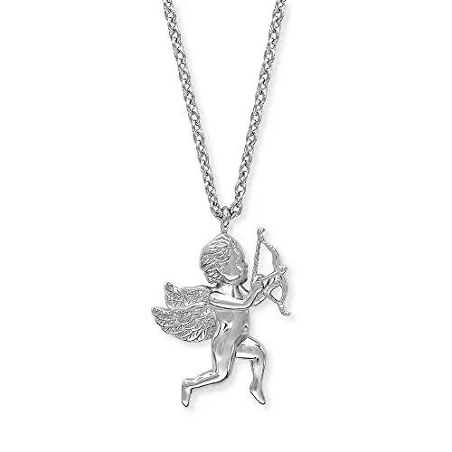 Produktbild: Engelsrufer Damen Halskette aus Sterling Silber und Armor Symbol Anhänger - Karabinerverschluss - in drei Längen verstellbar - nickelfrei