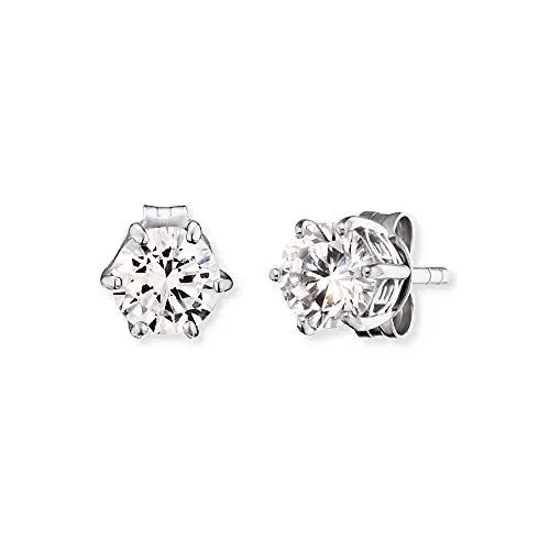 Produktbild: Engelsrufer Damen Ohrstecker Shiny aus Sterling Silber in silber - besetzt mit weißen Zirkonia Steinen - Steckverschluss - nickelfrei - 5mm