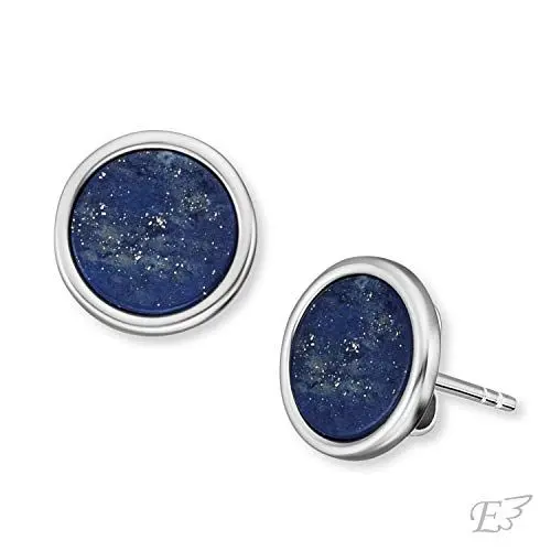 Produktbild: Engelsrufer Damen Ohrstecker Creole aus Sterling Silber mit Lapislazuli Kraftstein, Steckverschluss, nickelfrei, Allergiker geeignet