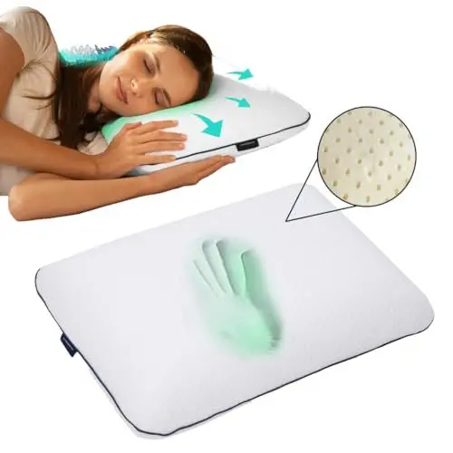 Produktbild: ENGLISH HOME Kopfkissen 40x60 cm, Memory Foam Kissen, Orthopädisches Kissen, Nackenstützkissen, Stützend Atmungsaktives Nackenkissen Kopfkissen, Waschbaren Schlafkissen, Hart, 16 cm Hoch