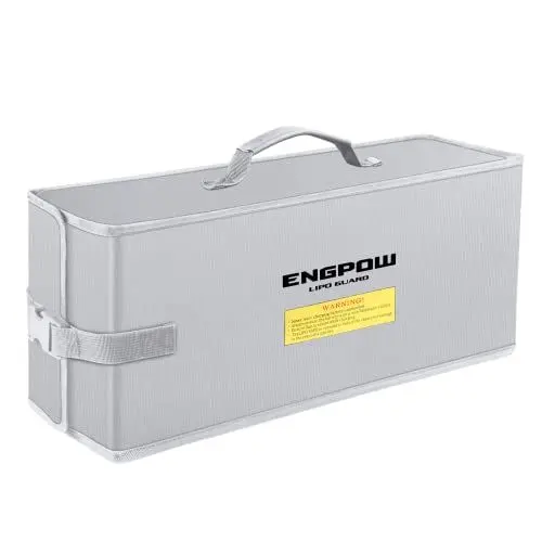 Produktbild: Lipo Safe Bag Ebike Akku Tasche Feuerfest bis 2000 °F Akkutasche Wasserdicht & Explosionssicher,45 x 15 x 20 cm Batterie Tasche für Lagerung &Transport&Aufladung,E-bike Akku Schutzhülle Tasche