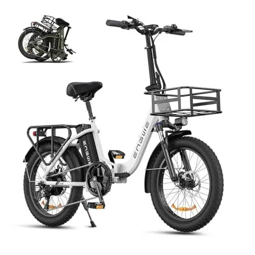Produktbild: ENGWE E Bike Herren Elektrofahrrad mit 20 Zoll Fat Tire, 15.6Ah Lithium-Akku für Lange Reichweite bis 140KM, 7-Gang-All-Terrain Ebike Herren für MTB, Strand & Schnee