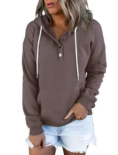Produktbild: Eniloyal Kapuzenpullover Damen Hoodie Sweatshirt mit Kapuze Pullover Pulli Herbst Langarm Oberteile Sweater Kapuzenshirt