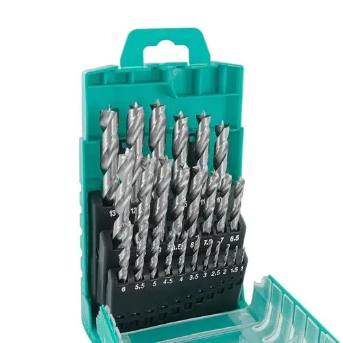 Produktbild: ENT European Norm Tools 09225 25-tlg. HSS-G Holzbohrer-Set - 1-13 mm - in 0,5mm Schritten