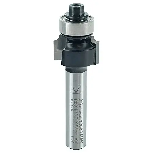 Produktbild: ENT 14280 Abrundfräser HW, Schaft (S) 8 mm, Durchmesser (D) 16,7 mm, NL 9,5 mm, R 2 mm, SL 32 mm, mit Kugellager