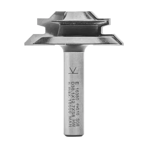 Produktbild: ENT 16380 Gehrungs-Verleimfräser HW, Schaft (S) 8 mm, Durchmesser (D) 38,1 mm, NL 12,7 mm, M 6 mm, SL 32 mm Holzstärken von 8 bis 10 mm
