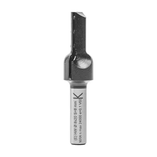 Produktbild: ENT 20040 Wendeplatten - Nutfräser HW, Schaft (S) 8 mm, Durchmesser (D) 8 mm, NL 20 mm, Z1, GL 63 mm