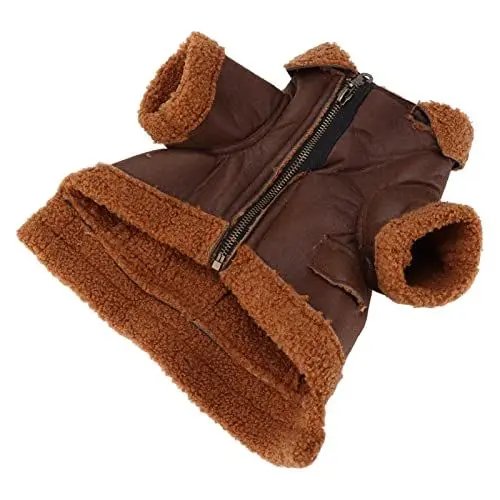 Produktbild: Entatial Haustier-Motorrad-PU-Lederbekleidung, Bequeme warme PU-Leder-Hundebekleidung für Hunde für Katzen(XL)