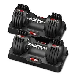 Produktbild: EnterSports 12kgx2 Verstellbare Hanteln Einstellbare Platzsparende Hantel, Hanteln Verstellbar mit rutschfestem Griff 5 Gewichtsstufen-2-12kg, Gut für Zuhause, Büro, Fitnessstudio, Körpertraining