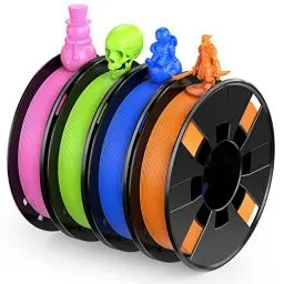 Produktbild: ENTINA PLA Filament Set für 3D Drucker, PLA Filament 1,75 mm 800g (200 g x 4 Spulen), Pink, Hellgrün, Blau und Orange PLA Filament, Haltbarkeit +/- 0,02 mm