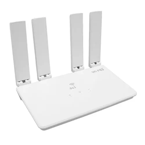 Produktbild: Entsperrter 4G-LTE-WLAN-Router, 300 Mbit/s 4G-WLAN-Modem-Router mit SIM-Kartensteckplatz und 4 Antennen, Kabelloser WLAN-Router für Reisen zu Hause, in der Villa, Europäische
