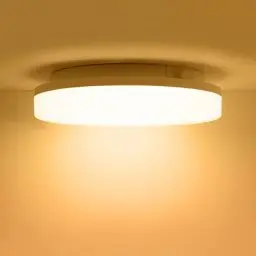Produktbild: ENUOTEK 15W LED Bad Deckenleuchte Badezimmer Lampe Dimmbar, IP54 Wasserdicht, Warmweiß 3000K, Ø22CM Rund Badlampe Decke für Bad Schlafzimmer Flur Küche Wohnzimmer Balkon