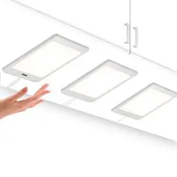 Produktbild: ENUOTEK 3er LED Küchenunterbauleuchten Schrankleuchten Flach Arbeitsplattenbeleuchtung Küche Lampen mit Berührungsloser Sensor Schalter und Stufenloser Dimmfunktion, 5W 450Lm, Neutralweiß 4000K