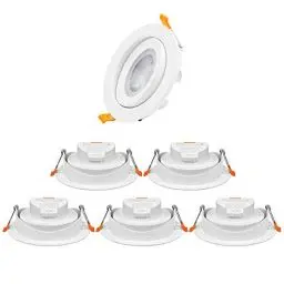Produktbild: ENUOTEK 4 Zoll 12W LED Einbaustrahler Einbauspots Lampen Schwenkbar Dimmbar für Hohe Schräge Decken Ohne Trafo 230V 3000K 4000K 5000K Abstrahlwinkel 40° 120-130MM Lochmaß 6er Pack