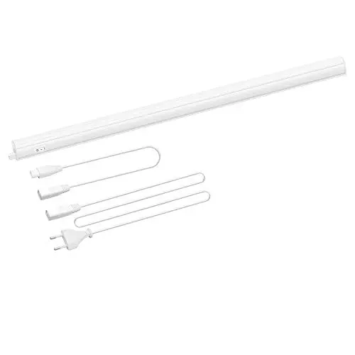 Produktbild: ENUOTEK 8W LED Unterbau Lampe Lichtleiste Küche Unterbauleuchte Wandlampe Anschließbar mit Schalter und Netzstecker, Lampe Länge 573MM, 960Lm Neutralweiß Beleuchtung 4000K, 1er Lampe