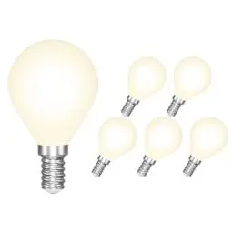 Produktbild: ENUOTEK E14 LED Glühbirne, 4W 540Lm Warmweiß 3000K LED Beleuchtung, G45/P45 Tropfenförmige LED Lampen Ersetzt 40W, 360°Lichtwinkel LED E14 Filament Golf Globe Leuchtmittel Birne, Nicht Dimmbar 6 Stück