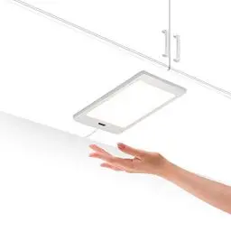 Produktbild: ENUOTEK LED Unterbauleuchte Unterschrankleuchte Küche Lampe Flach 5W mit Berührungsloser Sensor Schalter Hohe Helligkeit 450Lm Beleuchtung Neutralweiß 4000K 1er Lampe und 1er Netzteil
