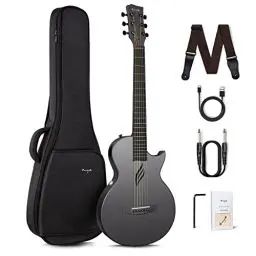Produktbild: Enya 35-Zoll Anfänger Gitarre Set - Kohlefaser Schwarz Nova Go SP1 Akustik Gitarre Cutaway Carbon Fiber Acoustic Guitar für Kinder Erwachsene