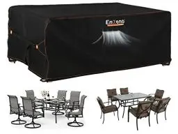 Produktbild: Enzeno Gartenmöbel Abdeckung Wasserdicht, Winterfest Abdeckplane Gartenmöbel, 420D Oxford Gewebe Schutzhülle Gartentisch, Abdeckung Gartenmöbel Tisch für Gartentisch Sitzgruppe, Rechteckig 160x90x74cm