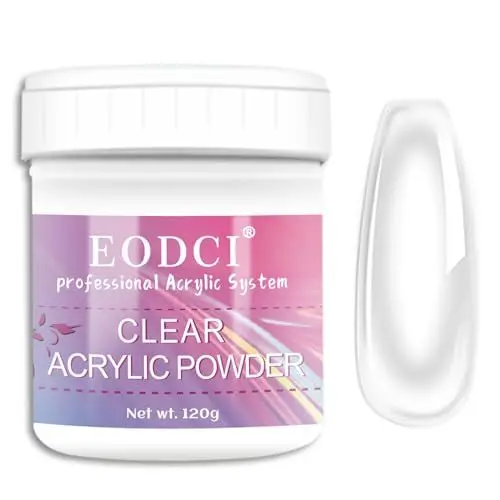 Produktbild: Eodci Klares Acrylpulver Für Nägel - 120g Professionelles Acrylpulver für die Verlängerung von Acryl nägel für 3D French Nagel Maniküre Verlängerungs-Nagelschnitzerei, Acrylpulver mit großer Kapazität