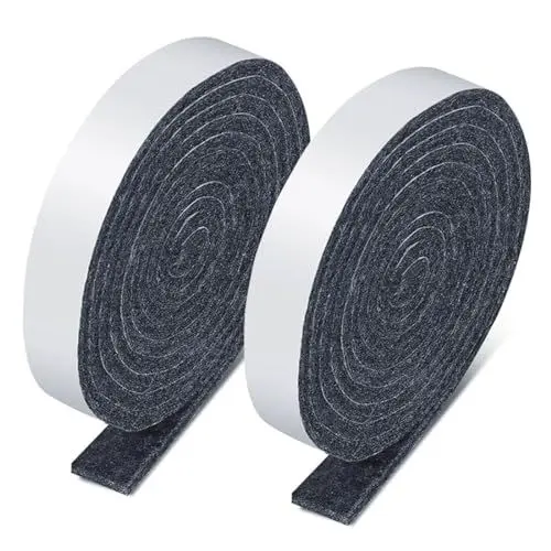 Produktbild: EODKSE 2 Stück Filzgleiter selbstklebend, 5mm dick, Möbelgleiter aus Filz (100cm x 2cm), schneidbar, stark haftend, Rutschfester Schutz für Stühle und Möbel,