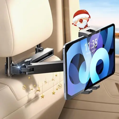 Produktbild: EOIWUY Tablet Halterung Auto, (Ausziehbarer Verlängerungsarm) 360° Drehung Tablethalterungen Auto, Tablet Halterung Auto Kopfstütze Kompatibel mit iPad, iPhone, Galaxy Tabs und Allen 4,7-12,9