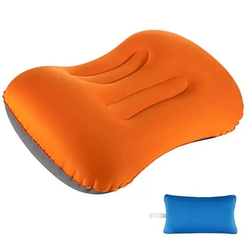 Produktbild: Eono Aufblasbares Camping Kissen, Ultraleichtes Aufblasbares Kissen für Strand, Komprimierbar Kompakt Ergonomisch Reisekissen Strandkissen Kopfkissen für Outdoor, Camping, Wandern