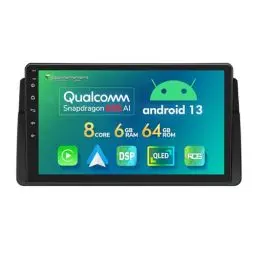 Produktbild: Eonon 6+64GB Android 13 Autoradio mit Bildschirm,9 Zoll GPS-Navi 2Din Radio für BMW 3er E46 Radio 1999-2005 Wireless Carplay Android Auto Display Bluetooth 5.0 Rückfahrkamera E46A12S