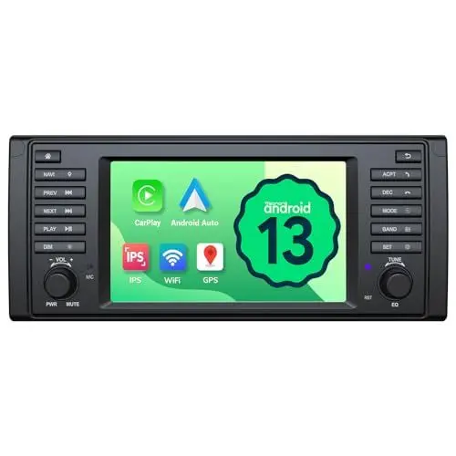 Produktbild: Eonon 7 Zoll für BMW 5 E39 (1995-2002) Android 13 2+32GB GPS CarPlay Android Auto WiFi USB EQ Bluetooth Bildschirmspiegelung SWC Autoradio-Unterstützung Rückfahrkamera Autoradio E39A13