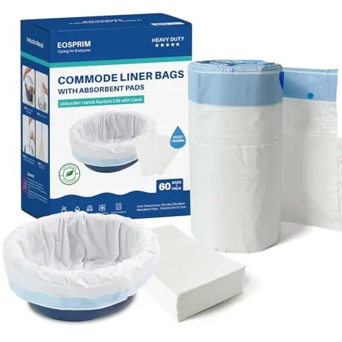 Produktbild: Eosprim Toilettenbeutel 60 Stück, Camperbag WC-Einlage, Taschentoilette, Trenntoiletten-Einsatz, Superabsorber Campingtoilette, Camping-WC, Flexaport Toilettenstühle, Reisetoilette (EOS-60PACK)