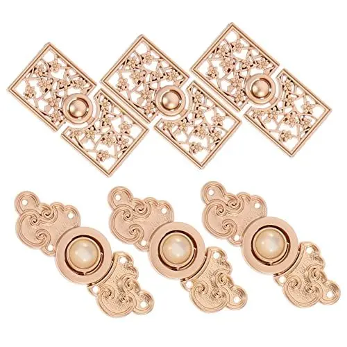 Produktbild: EPIGEIST 6 Paare Hanfu Knöpfe Metall Cheongsam Dekorationen für DIY Klassisches Design für Traditionelle Kleidung für Formelle und Anlässe