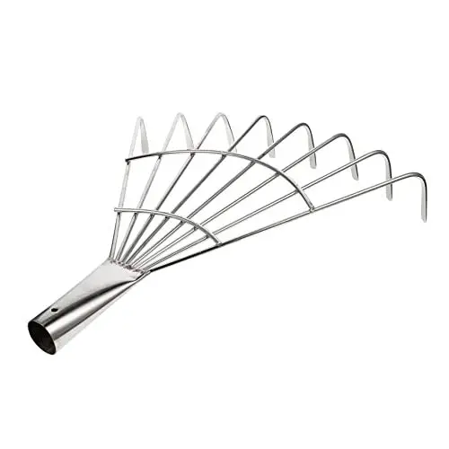 Produktbild: BESPORTBLE Grasrechen Teppichrechen Laubrechen Rechen Aus Edelstahl Laubgreifer Rechen Robuster Rechen Aus Stahl Rechen Für Die Gartenarbeit Ersatzkopf Teleskopisch Kind Rostfreier Stahl