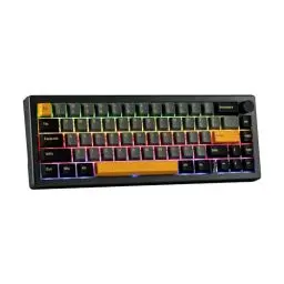 Produktbild: EPOMAKER EK68 65% Gasket NKRO Mechanische Tastatur, Hot Swappable Triple Mode Wired Wireless Gaming-Tastatur mit 3000mAh Akku, RGB-Hintergrundbeleuchtung für Büro/Home/Win/Mac(Budgerigar Switch)