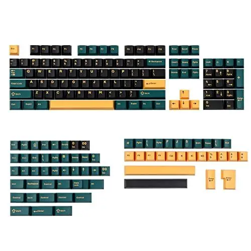 Produktbild: EPOMAKER MARRS 172 Tasten Cherry Profil, PBT Double Shot Tastenkappen Set für mechanische Tastatur, ANSI/ISO Layout, Kompatibel mit MX-Clone Schaltern
