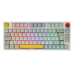 Produktbild: EPOMAKER TH80 PRO ISO(UK) Hot Swap RGB 2.4Ghz/Bluetooth Mechanische Tastatur mit PBT Tastenkappen, Knopfsteuerung für PC/Mac/PS4/PS5/Xbox (Theory, Gateron Pro Yellow)