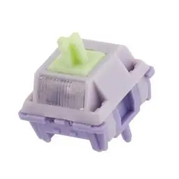 Produktbild: EPOMAKER Wisteria 39gf Mechanische Tastatur Schalter Set, 35 Stück Lineare Schalter, 5 Pin Factory Lubed Schalter mit POM PTFE Schaft, Light diffuser, Kompatibel mit MX Keycaps für Gaming Tastatur DIY