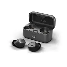 Produktbild: EPOS GTW 270 Kabellose Gaming Bluetooth Kopfhörer In Ear, Geräuschreduzierend, Geschlossenes Design, Dual-Mikrofone, Ergonomisch, IPX 5 Wasserdicht, Ladegerät, 20 h Spielzeit