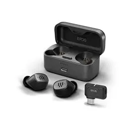 Produktbild: EPOS GTW 270 Kabellose Hybrid-Gaming Bluetooth Kopfhörer In Ear, USB-C-Dongle, Geräuschreduzierend, Geschlossenes Design, Dual-Mikrofone, Ergonomisch, IPX 5 Wasserdicht, Ladegerät, 20 h Spielzeit