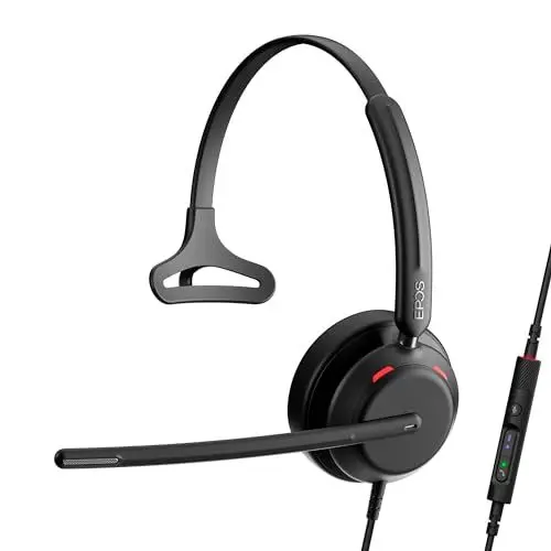 Produktbild: EPOS IMPACT 730 - Mono kabelgebundenes USB-C & USB-A-Headset mit Noise-Cancelling-Mikrofon, In-Line-Steuerung, leistungsstarker Klang, hoher Komfort für Business-Gespräche, Home-Office & Büro