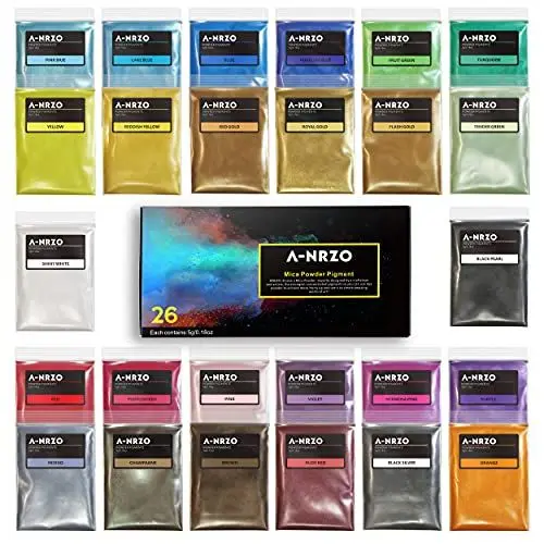 Produktbild: Epoxidharz farbe-Mica Pulver Pigment Farben Kerzenherstellung Lipgloss Badekugeln Farbe Schleim