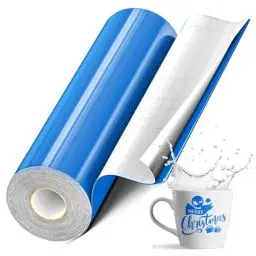 Produktbild: EPRCUT Vinylfolie Plotter, Plotterfolie Vinyl Rolle Blau Glänzend 30,5 x 1524cm, Wasserdicht Selbstklebende Folie Permanentes Dauerhaften Aufklebern für Cricut, DIY, Bastelprojekte, Party