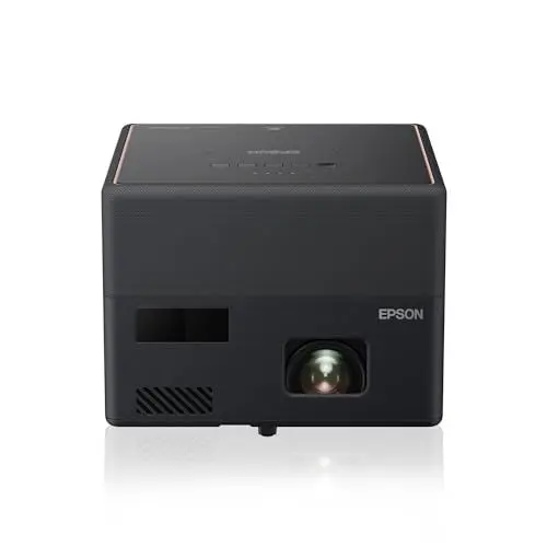 Produktbild: Epson EF-12 Mini Smart-Laserprojektor, Kupferdetails, 1.000 Lumen, bis zu 150-Zoll Bilddiagonale (3,81 m)