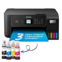 Produktbild: Epson EcoTank ET-2820 A4-Multifunktions-Wi-Fi-Tintentankdrucker, mit einem im Lieferumfang enthaltenen Vorrat an Tinten bis zu 3 Jahren