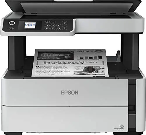 Produktbild: Epson EcoTank ET-M2170 nachfüllbarer 3-in-1-Schwarzweißdrucker (Scanner, Kopierer, DIN A4, Duplex, USB 2.0, Wi-Fi, Ethernet) großer Tintenbehälter, hohe Reichweite, niedrige Seitenkosten