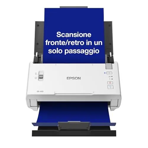 Produktbild: Epson WorkForce DS-410 Dokumentenscanner (Scanner, DIN A4, beidseitiges Scannen in einem Durchgang, 600dpi, USB 2.0)