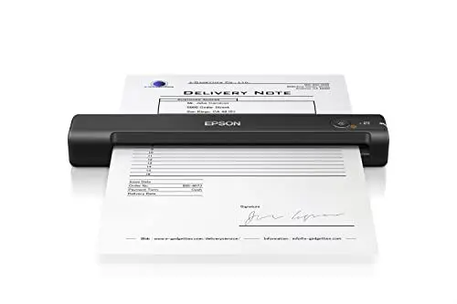 Produktbild: Epson Workforce ES-50, tragbarer A4 Dokumentenscanner mit hoher Scangeschwindigkeit, Scanner für hochauflösende Dokumente, ideal für kleine Büros und Home Offices, schwarz