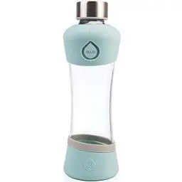 Produktbild: EQUA Active Mint 0,55l Trinkflasche aus Borosilikatglas Designer Sportflasche 550 ml mit Silikonhülle Wasserflasche